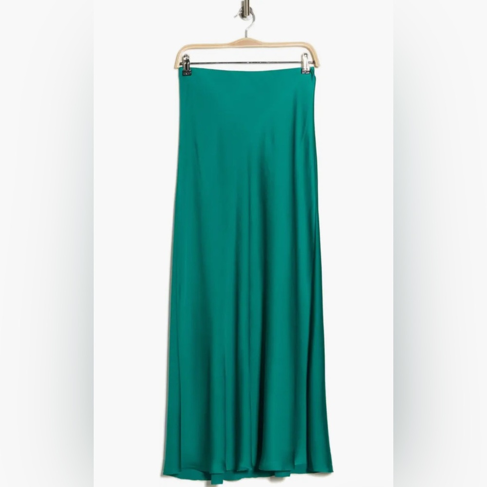 Rag & Bone Wren Bias Cut Maxi Skirt in emerald size M NWT - Picture 4 of 6